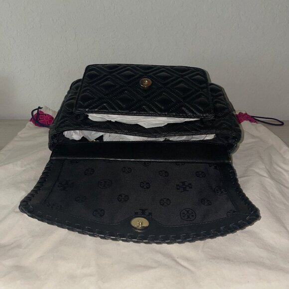 Tory Burch Marion Quilted Shoulder Bag (Black) - Picture 5 of 7